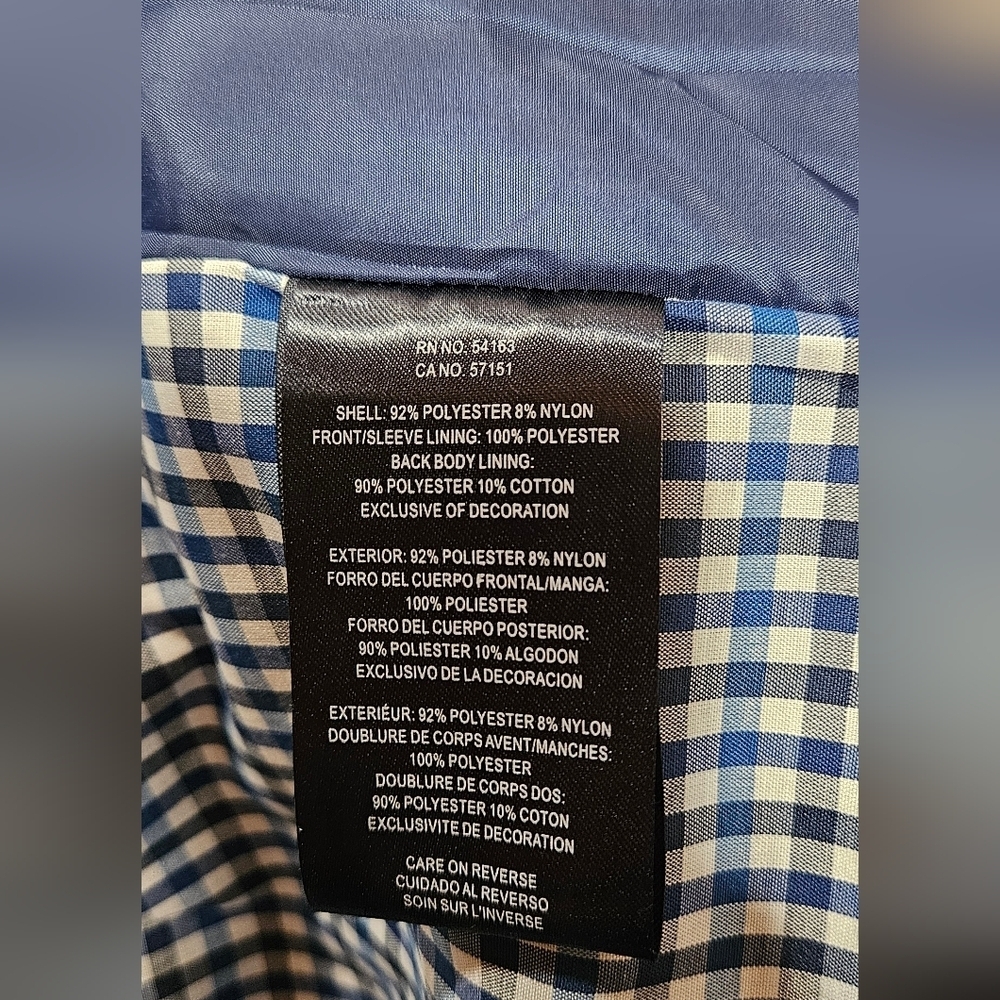 NWT Tommy Hilfiger Men's Classic Front-Zip Filled Micro-Twill Jacket in Khaki - Picture 10 of 12